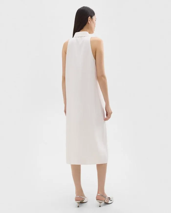 Dresses Women Theory Halter Neck Shirt Dress In LinenViscose Ivory Dresses Women Theory Halter Neck Shirt Dress In LinenViscose Ivory
