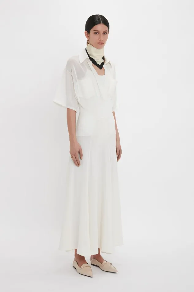 Dresses Women Victoria Beckham Panelled Knit Dress In White