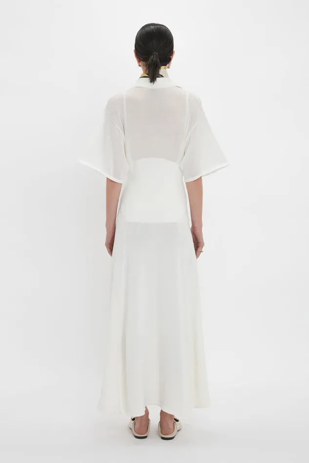 Dresses Women Victoria Beckham Panelled Knit Dress In White