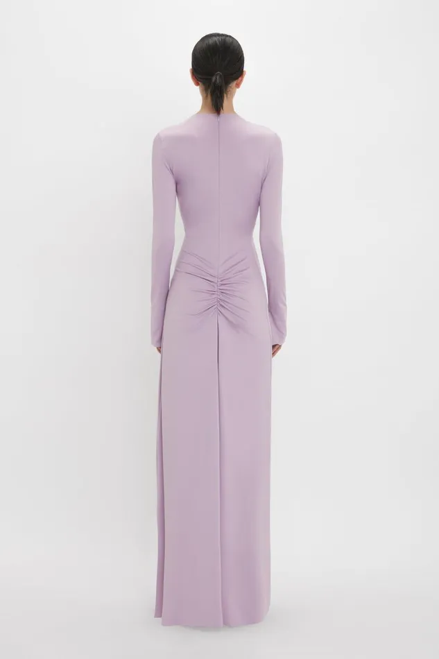 Dresses Women Victoria Beckham Ruched Detail FloorLength Gown In Petunia Dresses Women Victoria Beckham Ruched Detail FloorLength Gown In Petunia