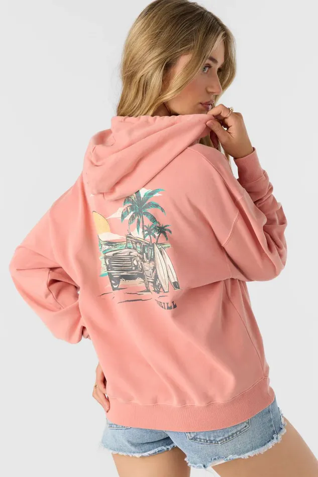 DRIFT HOODED FLEECE PULLOVER Canyon Clay Women O039NEILL Collections