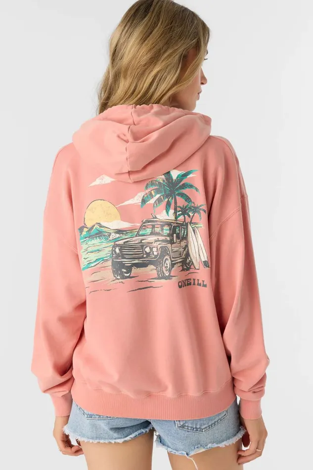 DRIFT HOODED FLEECE PULLOVER Canyon Clay Women O039NEILL Collections