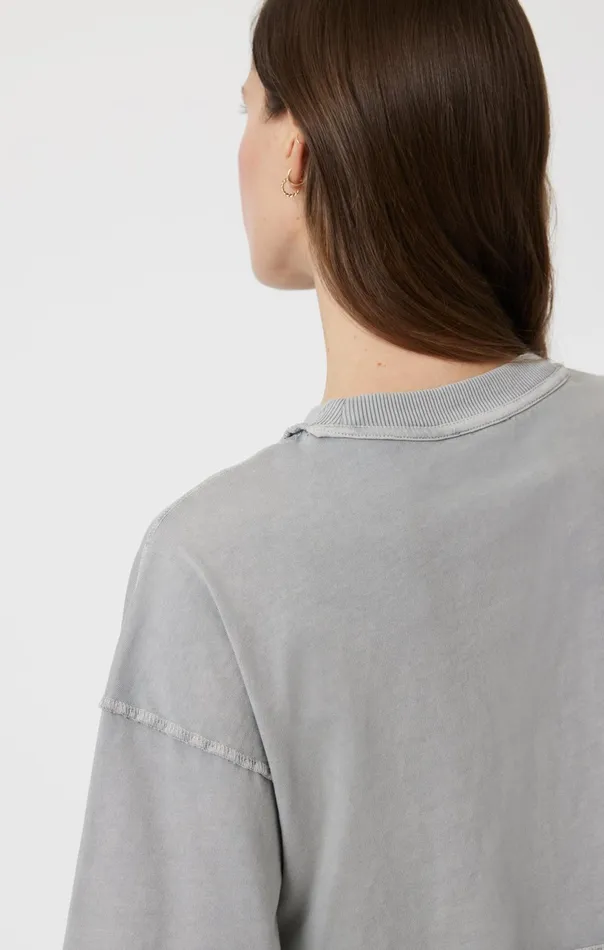 Drop Shoulder Cropped TShirt In Monument Women Mavi Jeans Tops and TShirts Drop Shoulder Cropped TShirt In Monument Women Mavi Jeans Tops and TShirts