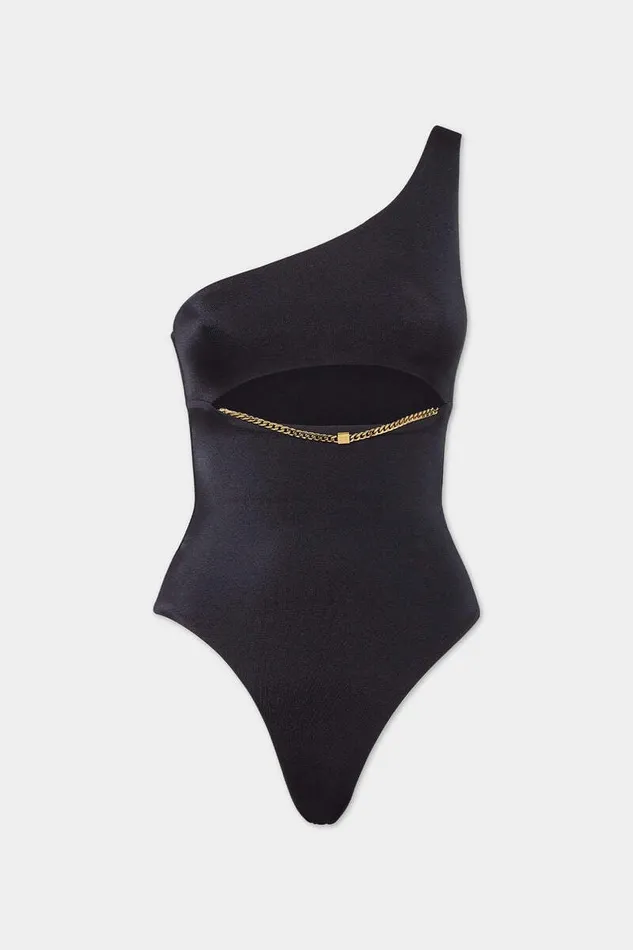 Dsquared2 Beachwear Logo OnePiece Blackwhite 8211 Women