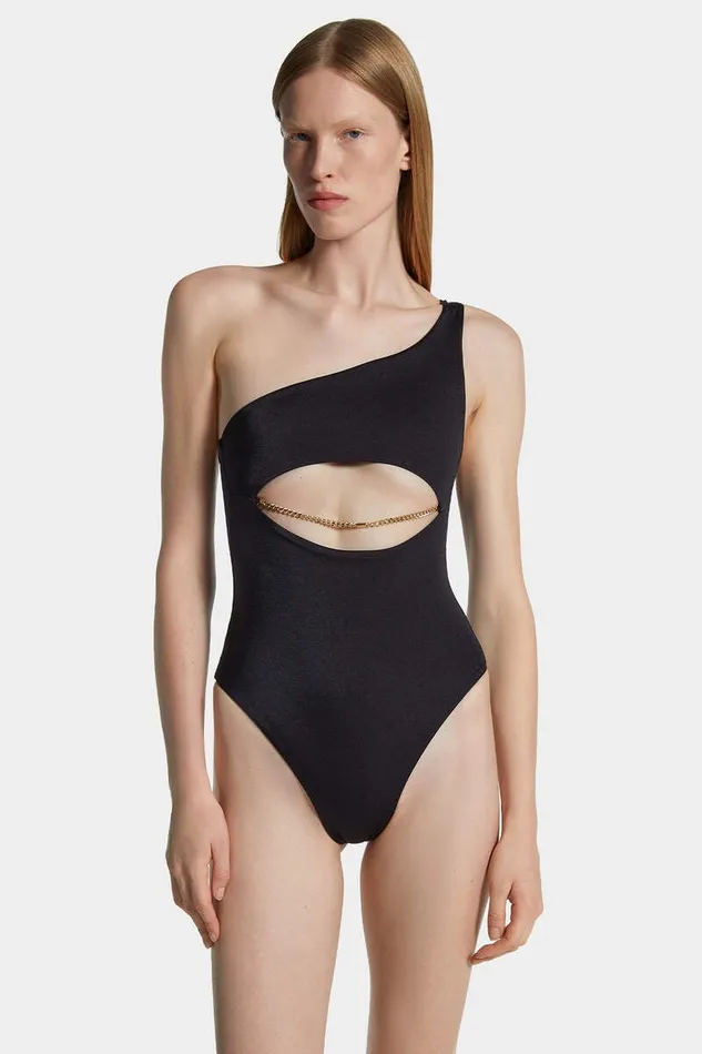 Dsquared2 Beachwear Logo OnePiece Blackwhite 8211 Women