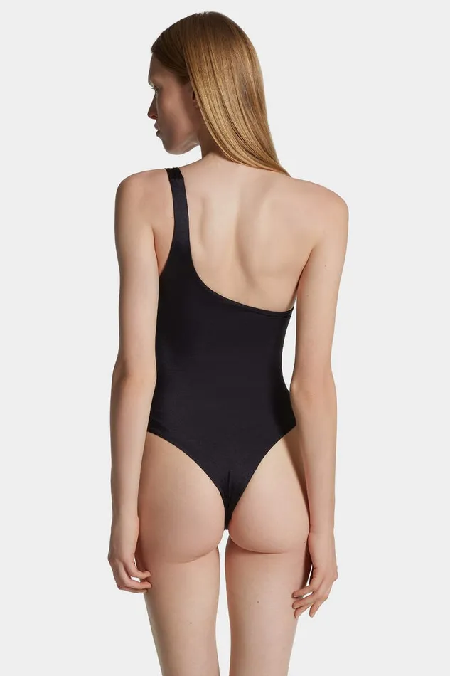 Dsquared2 Beachwear Logo OnePiece Blackwhite 8211 Women