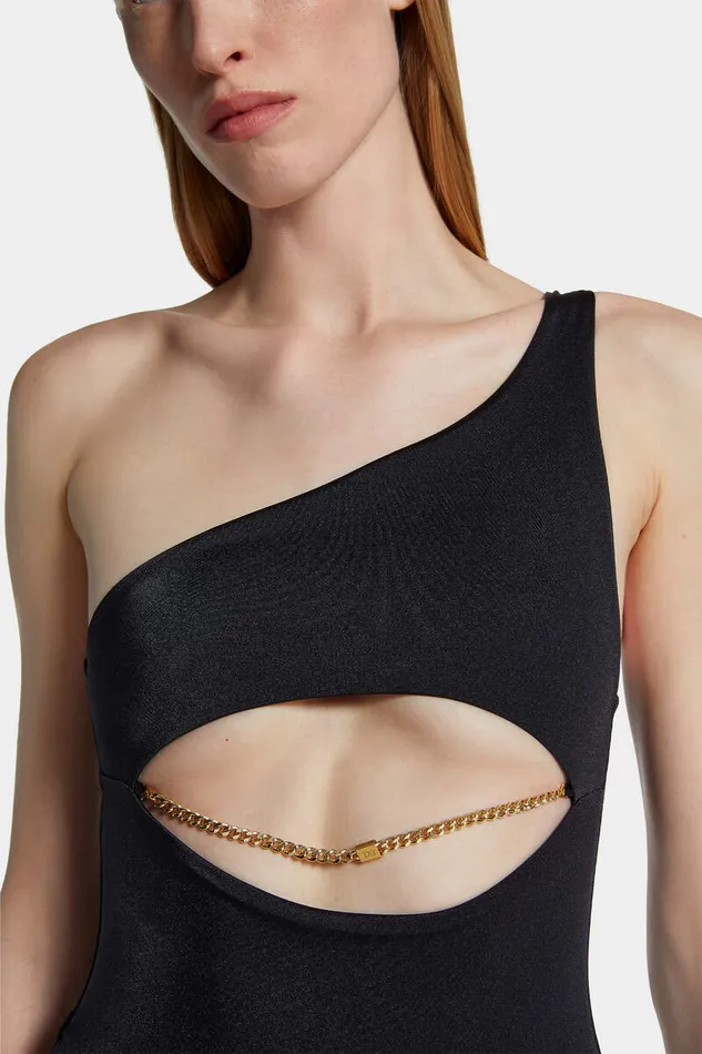 Dsquared2 Beachwear Logo OnePiece Blackwhite 8211 Women