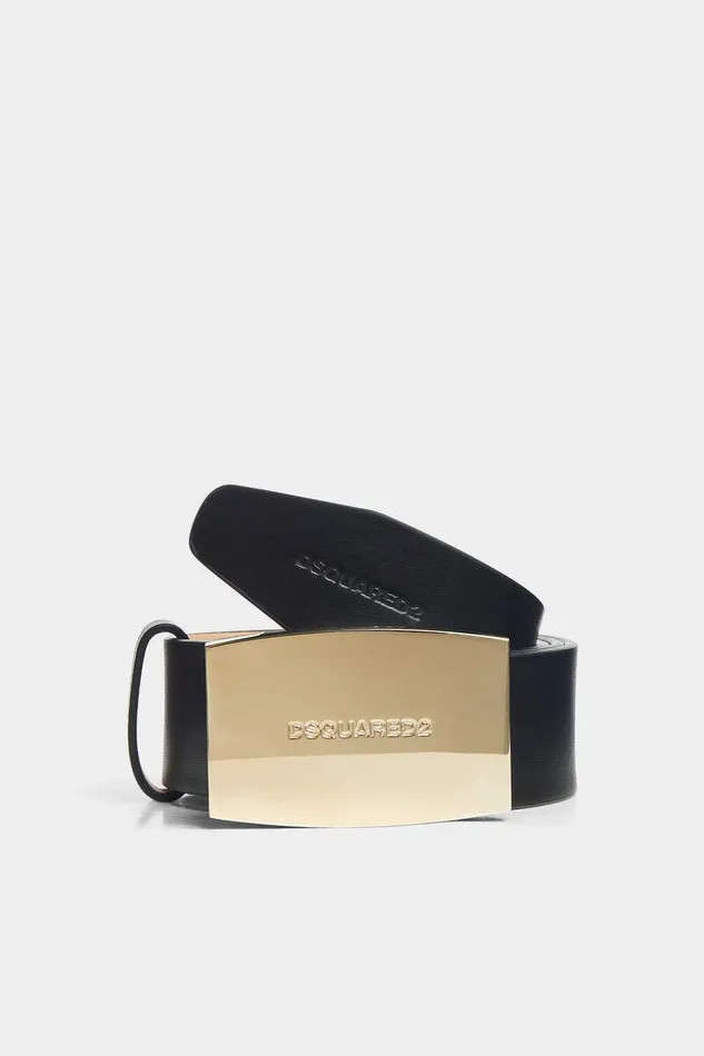 Dsquared2 Belts Logo Plaque Belt Blackgold 8211 Men