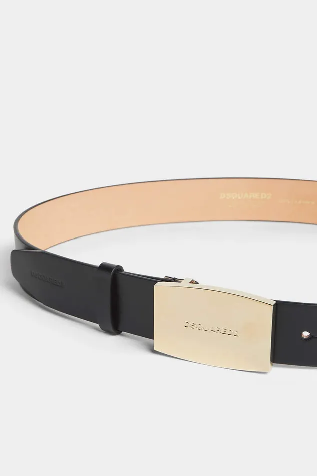 Dsquared2 Belts Logo Plaque Belt Blackgold 8211 Men