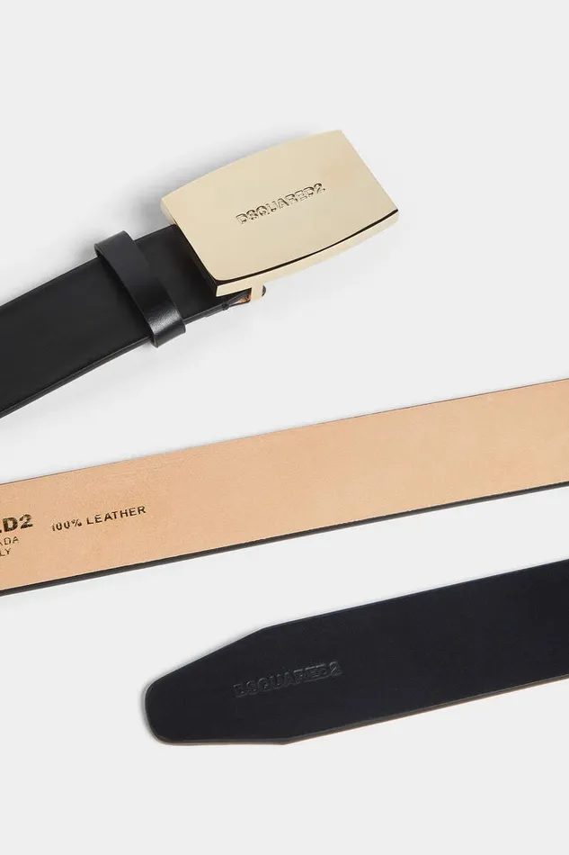 Dsquared2 Belts Logo Plaque Belt Blackgold 8211 Men