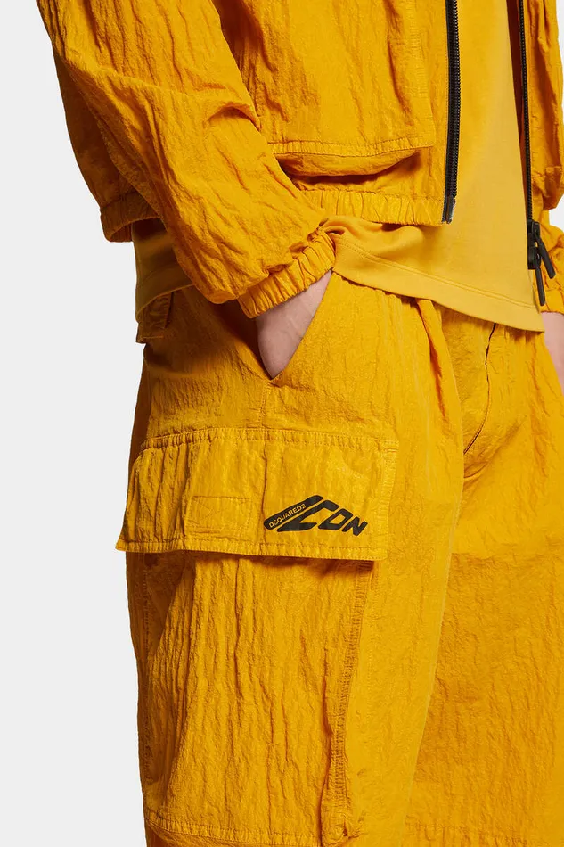 Dsquared2 CoOrds Icon New Generation Nylon Cargo Shorts Sunflower 8211 Men
