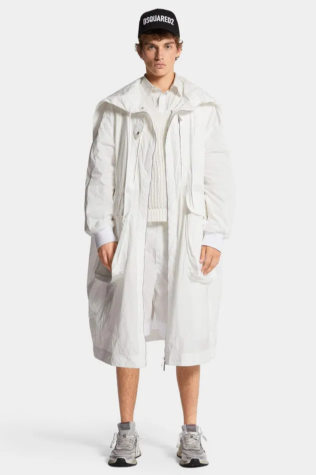 Dsquared2 Coats and Outerwear Superlight Oversized Super Big Parka White 8211 Men