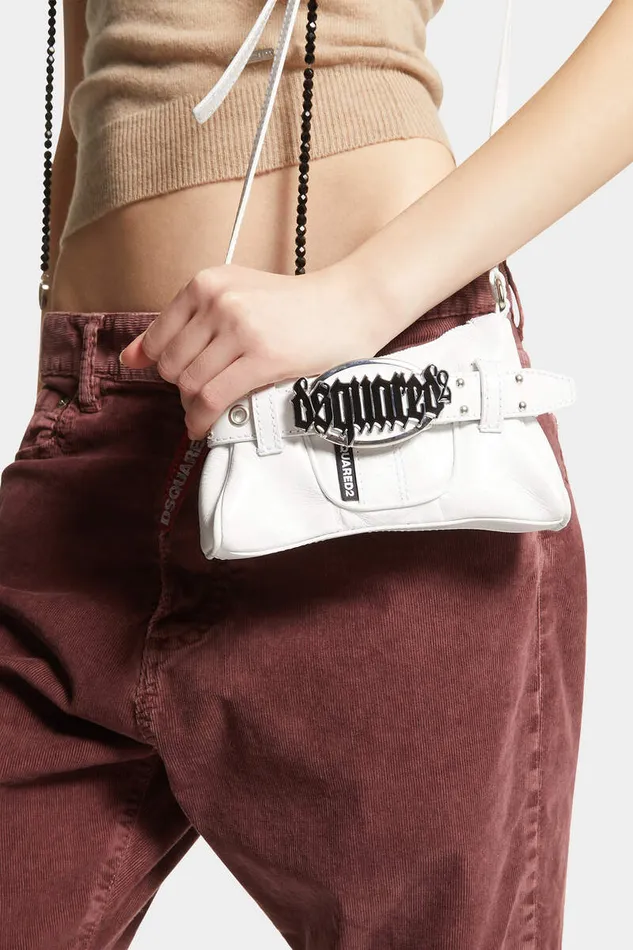 Dsquared2 Crossbody Gothic Mini Belt Bag White 8211 Women