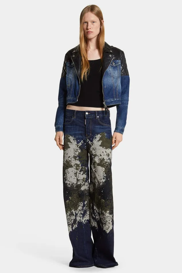 Dsquared2 Jeans Dark Urban Camo Wash Traveller Jeans Navy 8211 Women