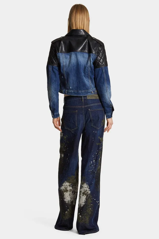 Dsquared2 Jeans Dark Urban Camo Wash Traveller Jeans Navy 8211 Women