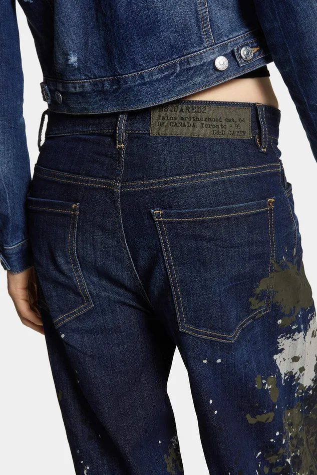 Dsquared2 Jeans Dark Urban Camo Wash Traveller Jeans Navy 8211 Women