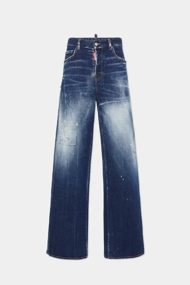 Dsquared2 Jeans Dark White Line Wash Traveller Jeans Navy 8211 Women