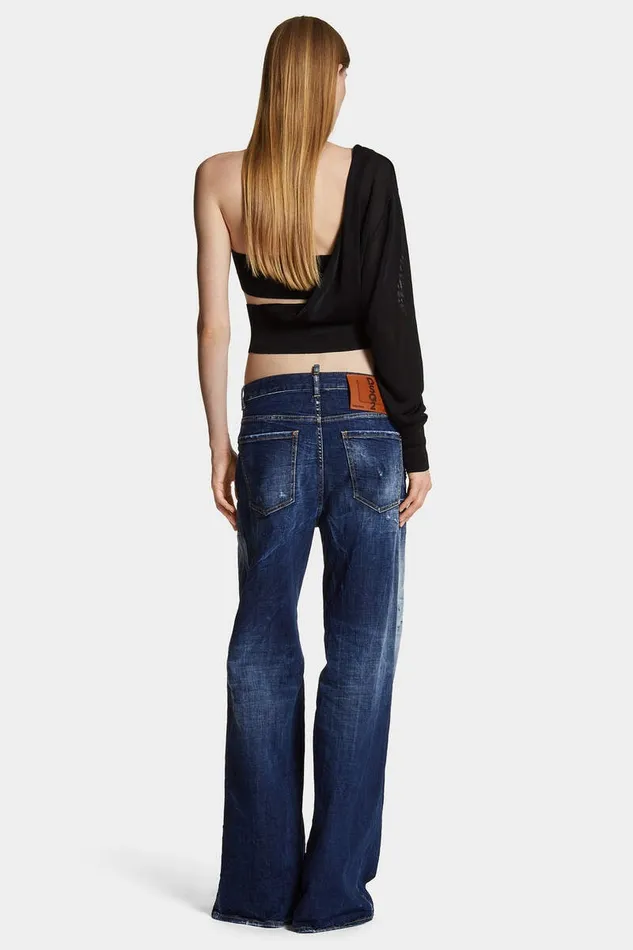 Dsquared2 Jeans Dark White Line Wash Traveller Jeans Navy 8211 Women