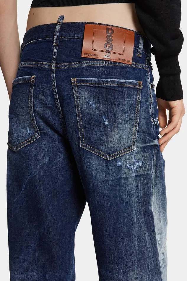 Dsquared2 Jeans Dark White Line Wash Traveller Jeans Navy 8211 Women