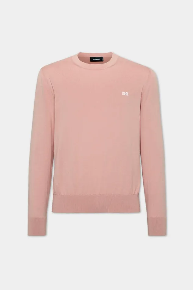 Dsquared2 Knitwear D2 Crewneck Pullover Powder Rose 8211 Men