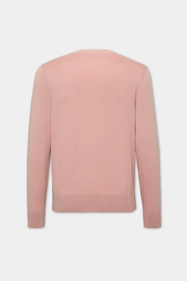 Dsquared2 Knitwear D2 Crewneck Pullover Powder Rose 8211 Men