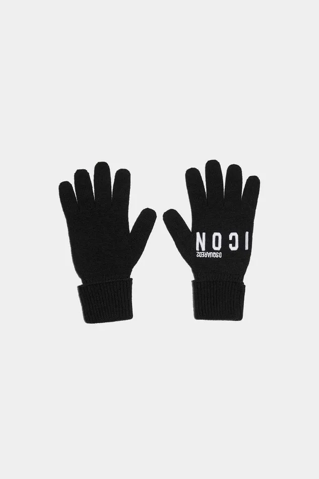 Dsquared2 Scarves Be Icon Gloves Black 8211 MenWomen