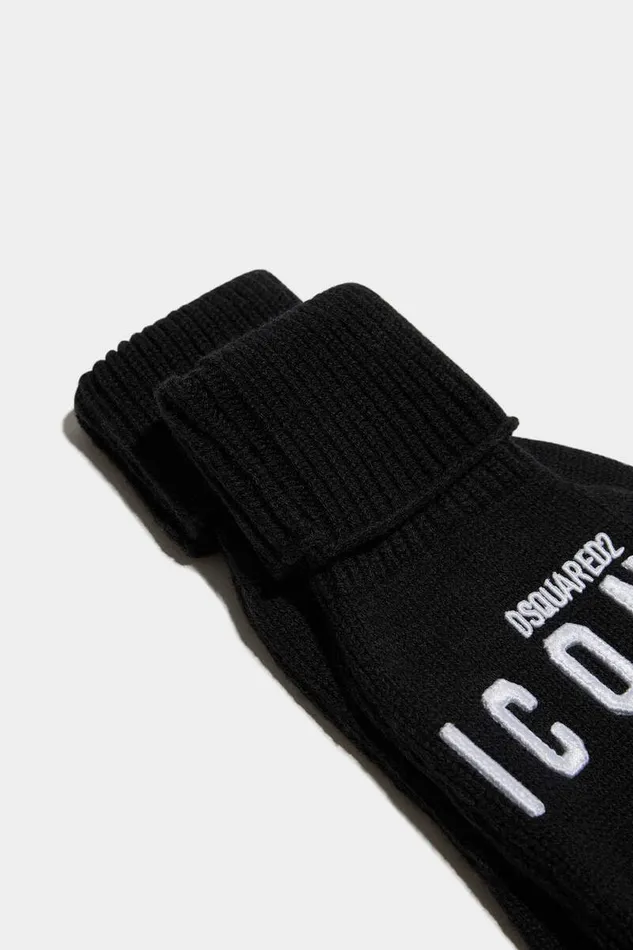 Dsquared2 Scarves Be Icon Gloves Black 8211 MenWomen