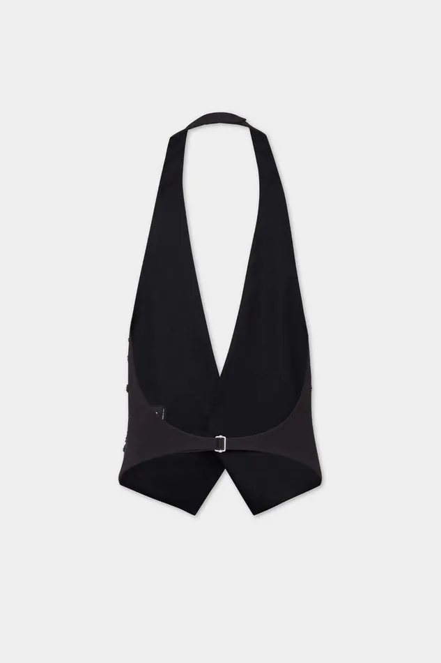 Dsquared2 Suits and Blazer Evening Embroidered Waistcoat Black 8211 Men
