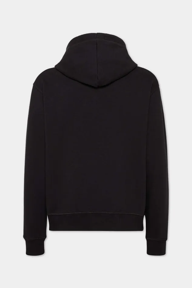 Dsquared2 Sweatshirts Cool Fit Logo Patch Hoodie Black 8211 Men