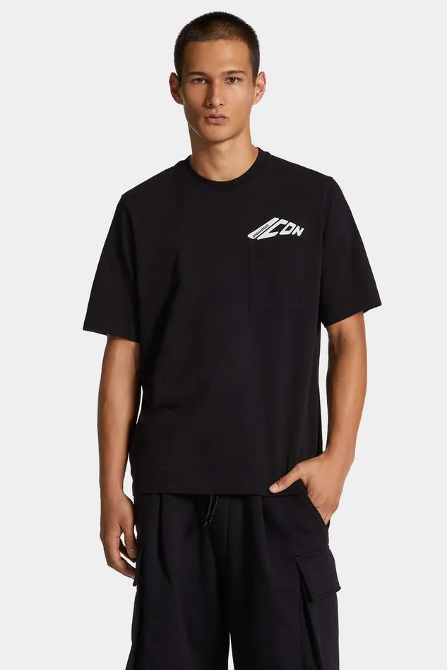 Dsquared2 TShirts and Polo Icon New Generation Loose Fit Pocket TShirt Black 8211 Men