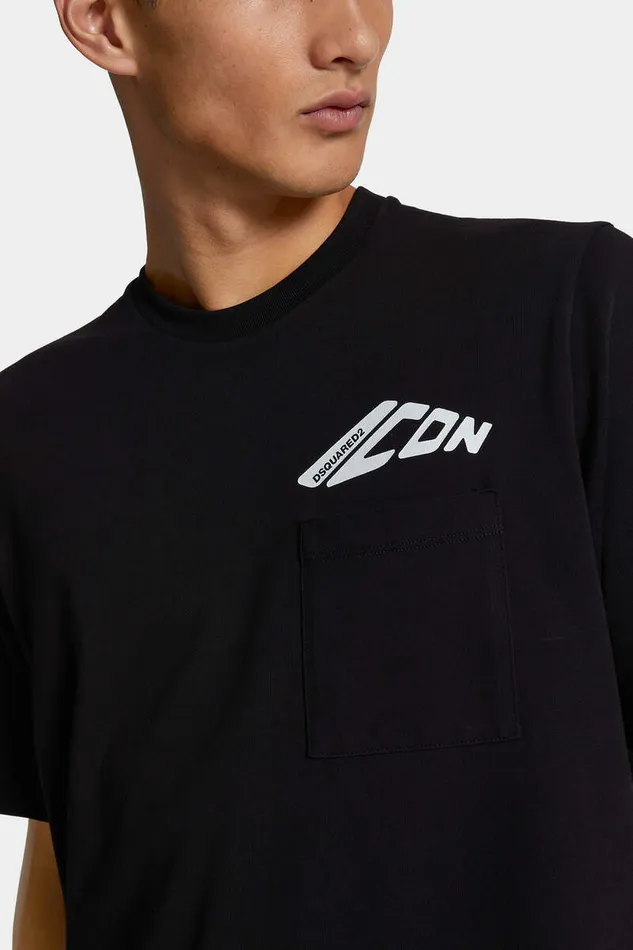 Dsquared2 TShirts and Polo Icon New Generation Loose Fit Pocket TShirt Black 8211 Men