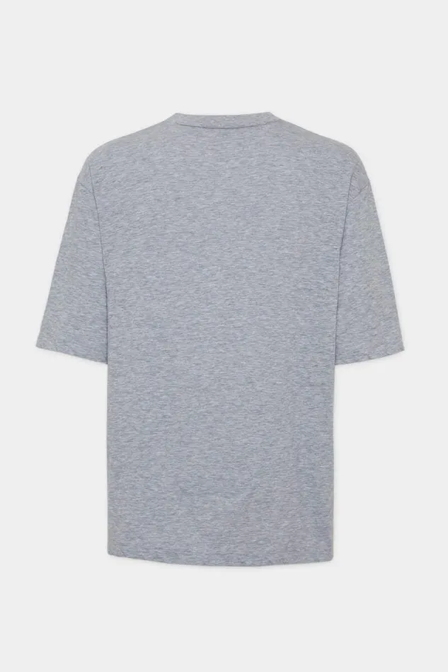 Dsquared2 TShirts and Polo Wash Loose Fit D2 Milano TShirt Grey Melange 8211 Men
