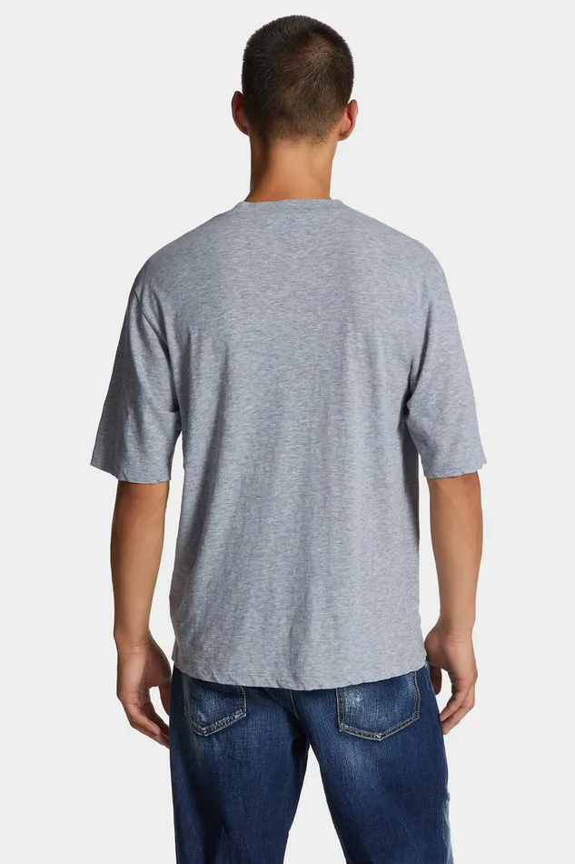 Dsquared2 TShirts and Polo Wash Loose Fit D2 Milano TShirt Grey Melange 8211 Men