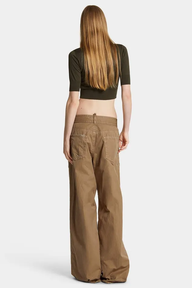 Dsquared2 Trousers 9 To 5 Cotton Pant Khaki 8211 Women
