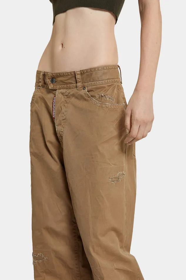Dsquared2 Trousers 9 To 5 Cotton Pant Khaki 8211 Women