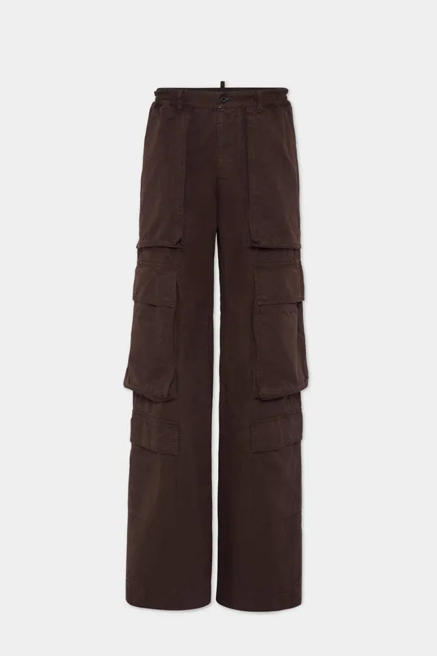 Dsquared2 Trousers Icon New Generation Canvas Utility Big Cargo Pant Dark Chocolate 8211 Men