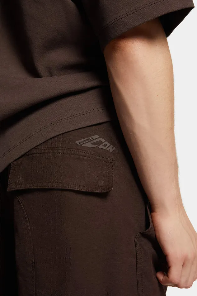 Dsquared2 Trousers Icon New Generation Canvas Utility Big Cargo Pant Dark Chocolate 8211 Men
