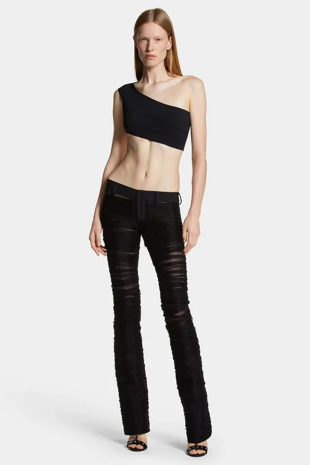 Dsquared2 Trousers One Seam Draped Sexy Pant Black 8211 Women