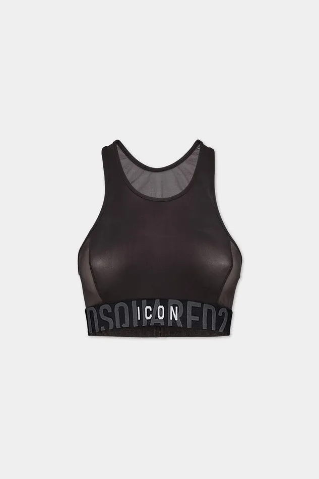 Dsquared2 Underwear Icon Sport Bra Blackwhite 8211 Women