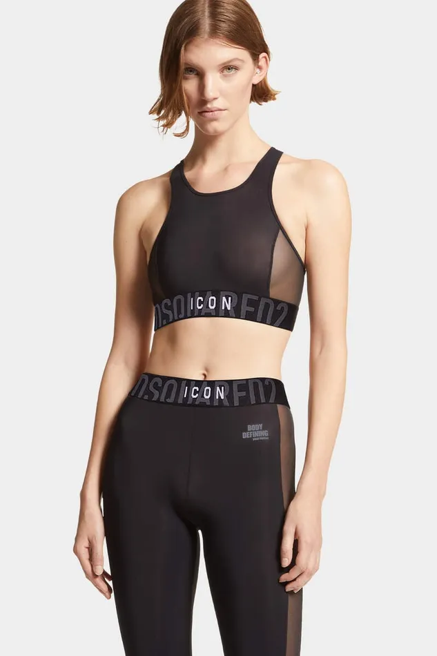 Dsquared2 Underwear Icon Sport Bra Blackwhite 8211 Women