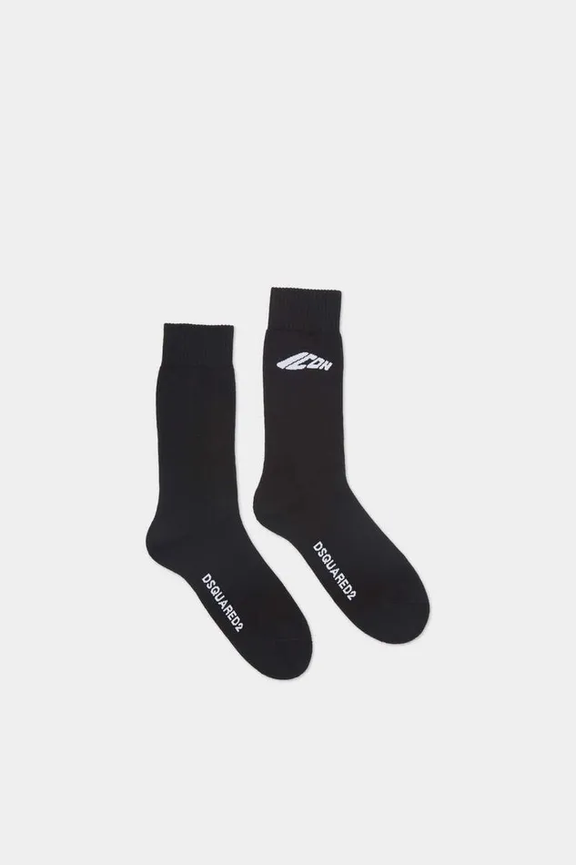Dsquared2 Underwear MidCrew Socks Blackwhite 8211 Men