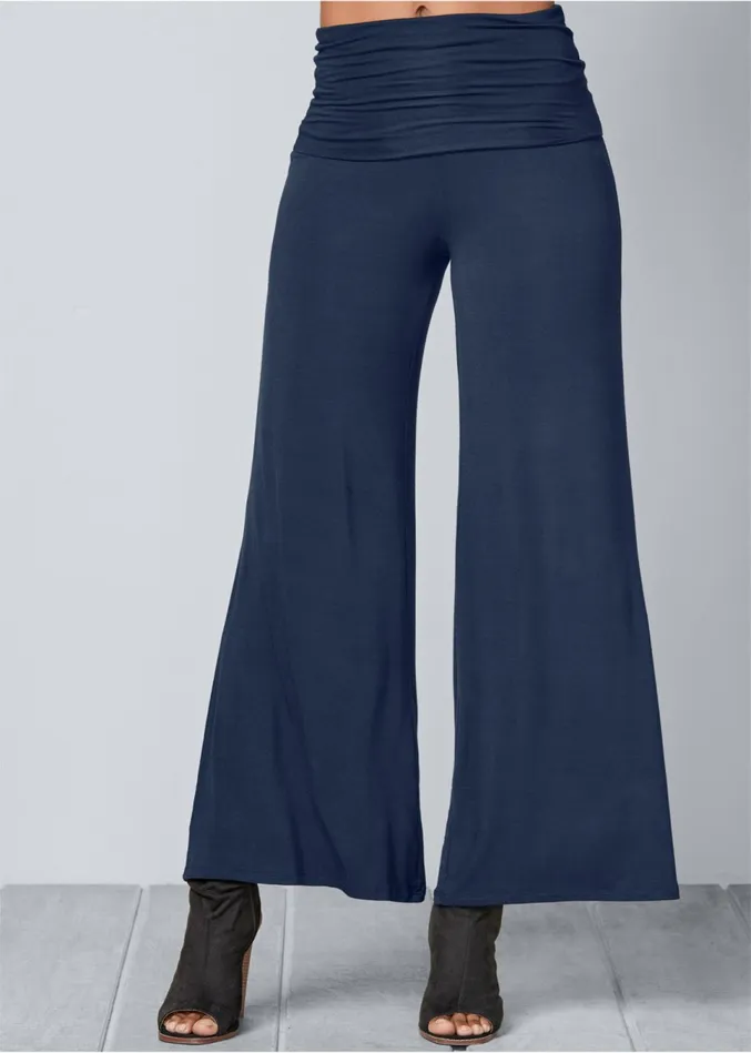 EASY FOLDOVER PANTS Navy Women VENUS Casual