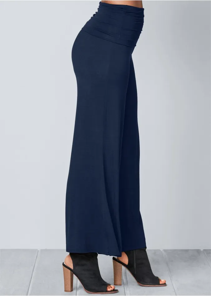 EASY FOLDOVER PANTS Navy Women VENUS Casual