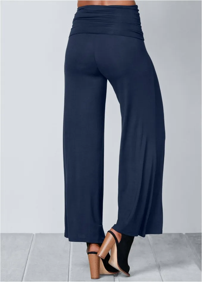 EASY FOLDOVER PANTS Navy Women VENUS Casual