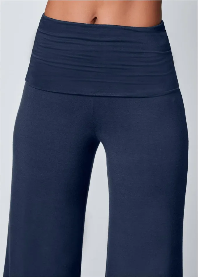 EASY FOLDOVER PANTS Navy Women VENUS Casual