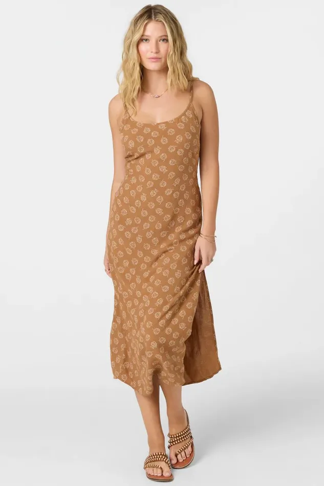 ELYSE MIDI DRESS Tobacc Brw Women O039NEILL Clothing