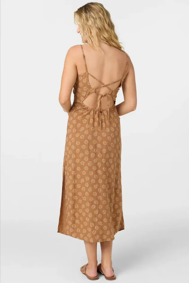 ELYSE MIDI DRESS Tobacc Brw Women O039NEILL Clothing