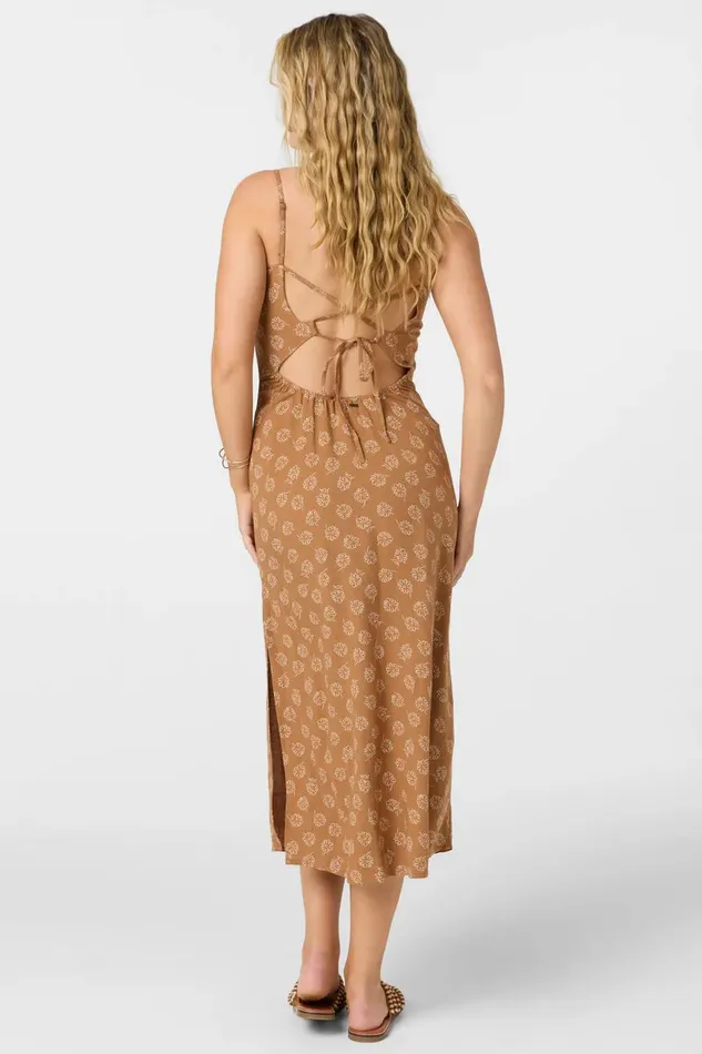 ELYSE MIDI DRESS Tobacc Brw Women O039NEILL Clothing