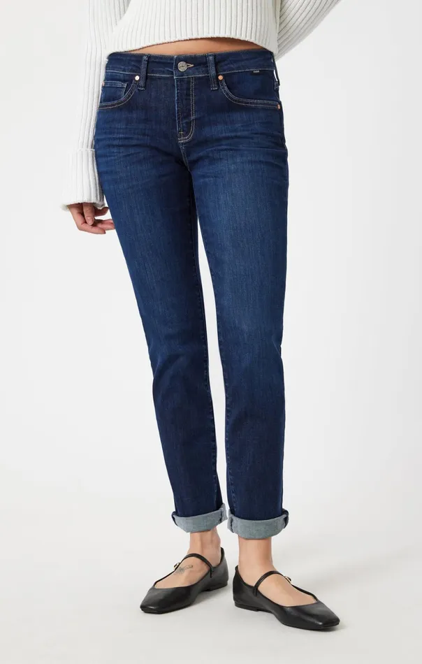 Emma Slim Boyfriend In Deep Flex Blue Women Mavi Jeans Denim Emma Slim Boyfriend In Deep Flex Blue Women Mavi Jeans Denim