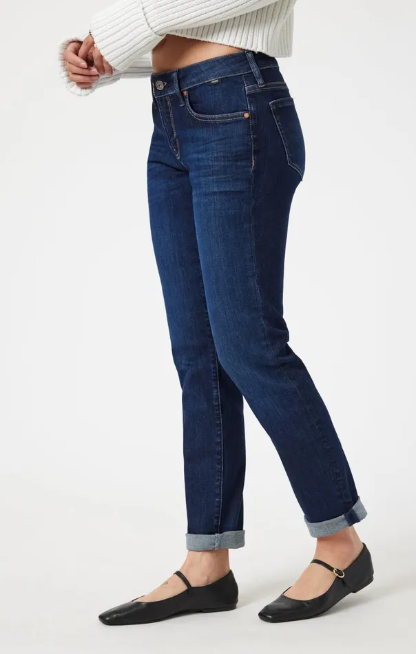 Emma Slim Boyfriend In Deep Flex Blue Women Mavi Jeans Denim Emma Slim Boyfriend In Deep Flex Blue Women Mavi Jeans Denim